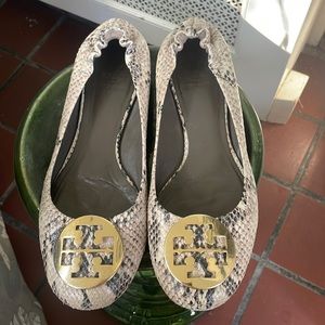Tory Burch snakeskin ballet flats